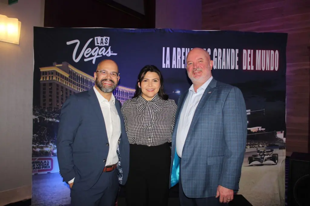 Las Vegas presenta novedades en su misión comercial 2023 Fernando Hurtado, Neli Boldt y H. Fletch Brunelle