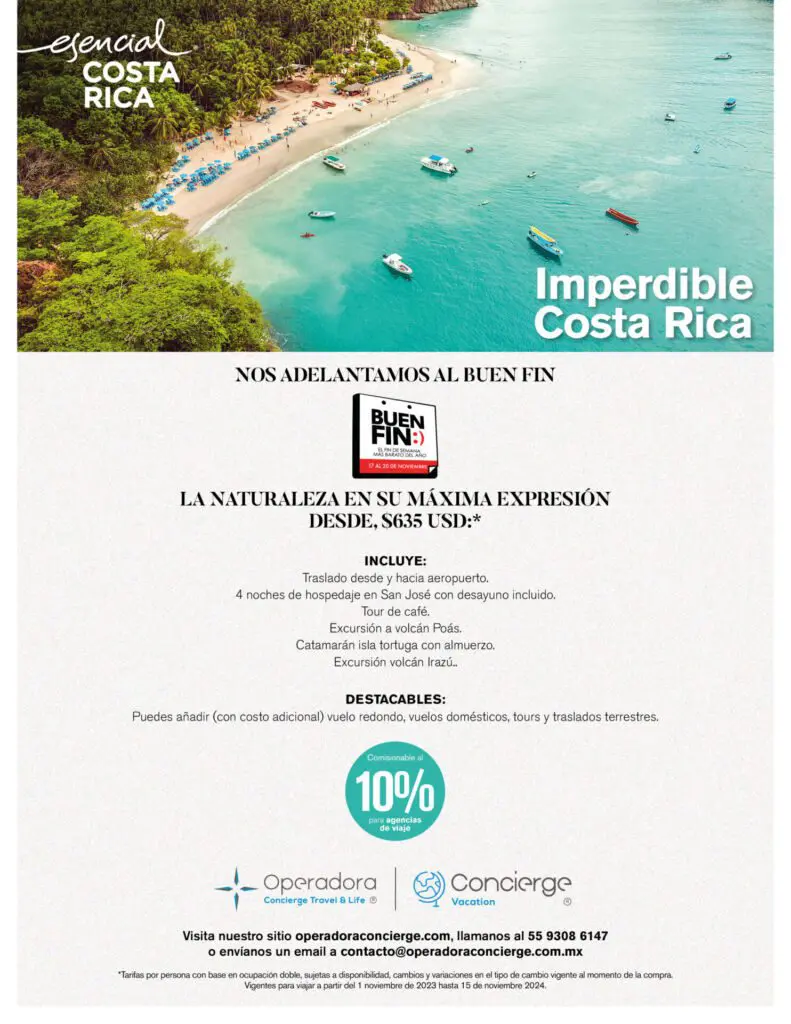 Operadora Concierge y Concierge Magazine promueven Costa Rica con guía turística
