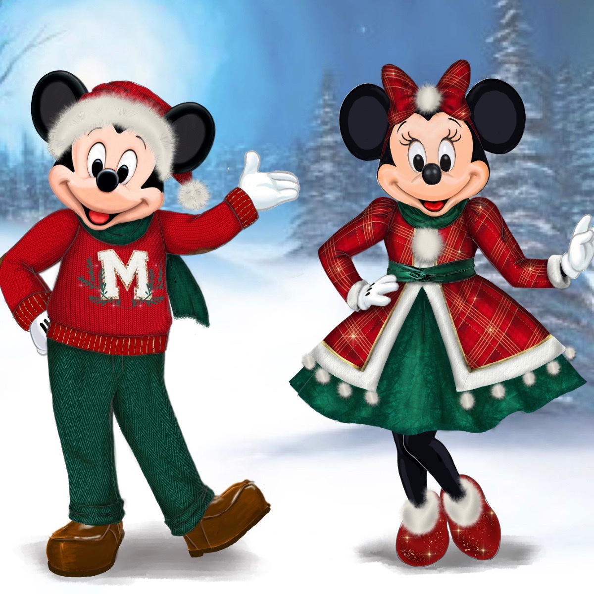 Navidad en Dinseyland Mickey y Minnie