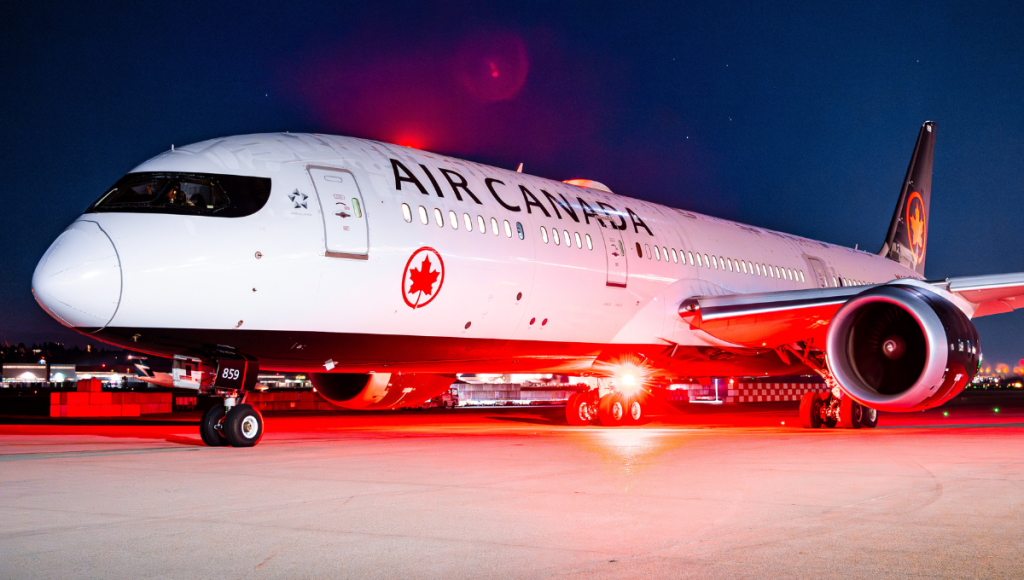 las reservas de Air Canada en rutas con destino a EE. UU. disminuyeron aproximadamente un 10 por ciento