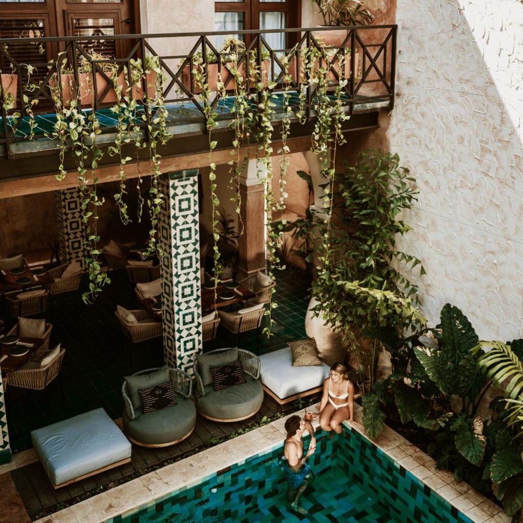 Hoteles boutique de lujo para hospedarse en Mérida Cigno hotel en Mérida.