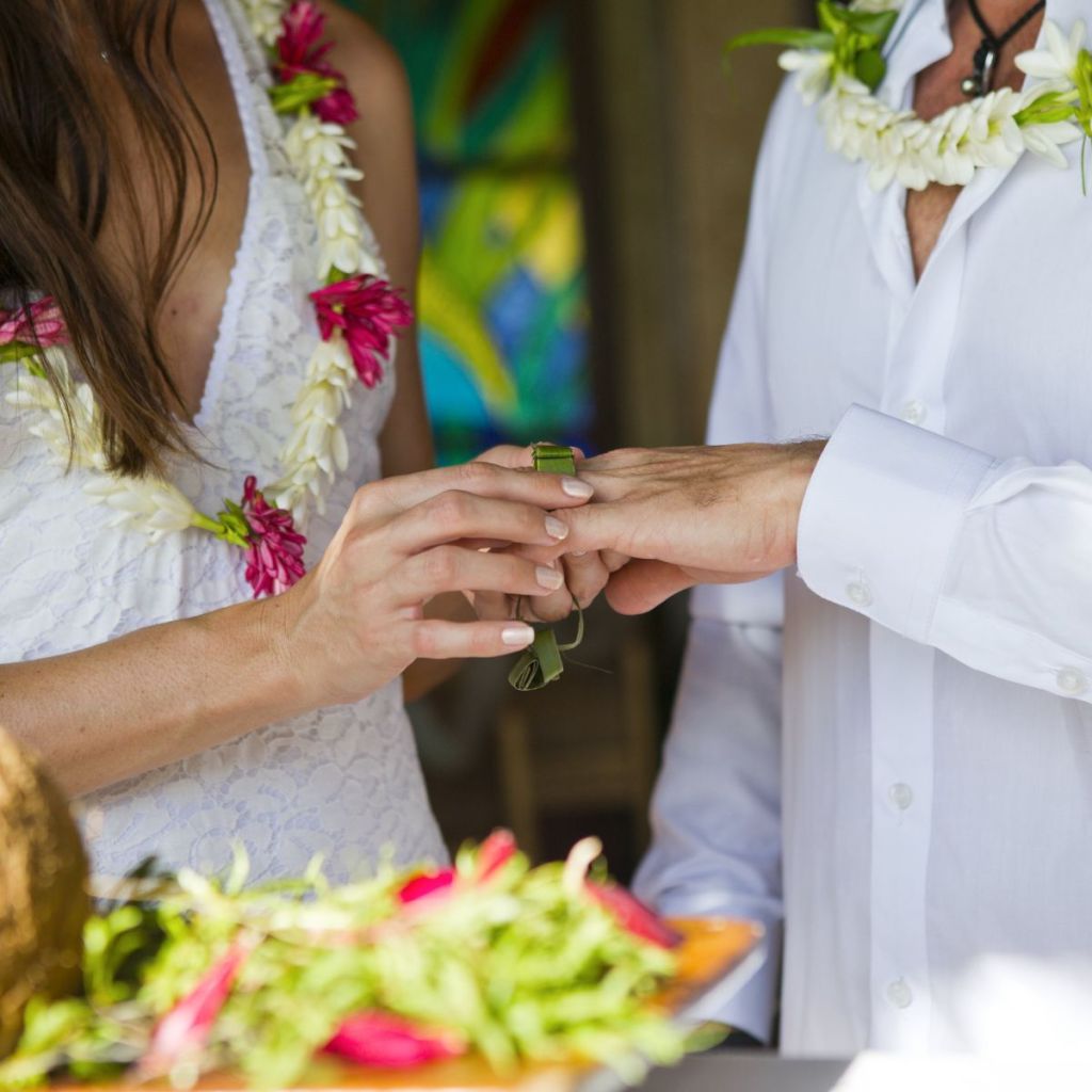 Boda en Las Islas de Tahiti. 